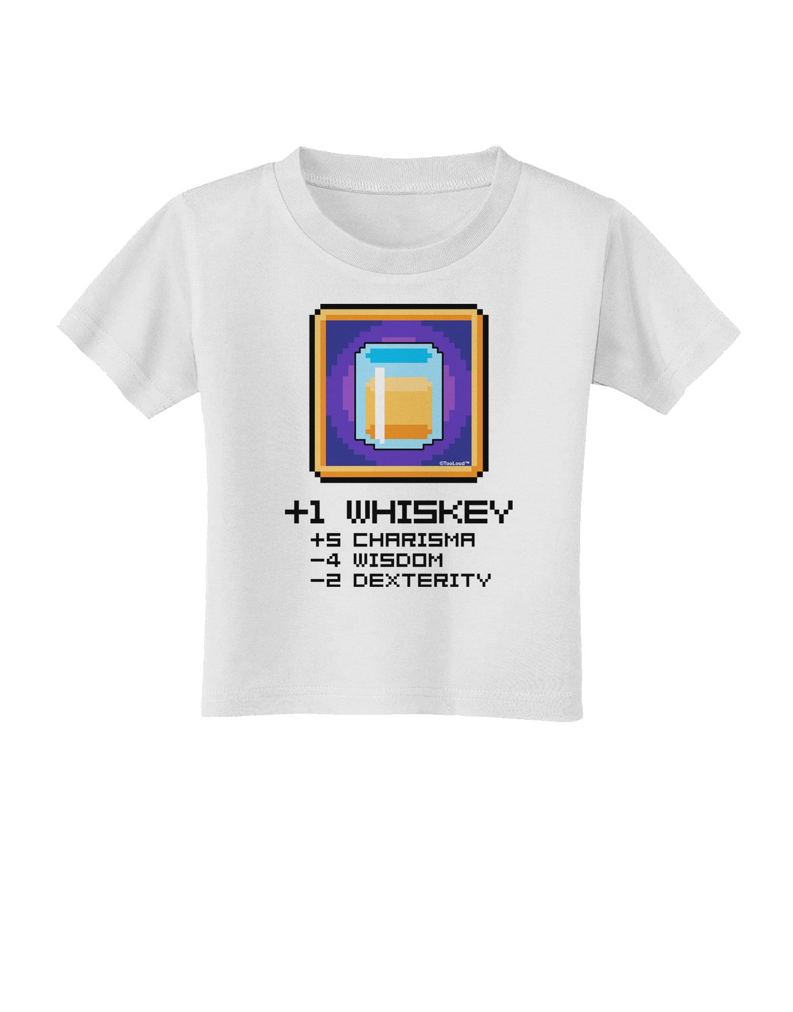 Pixel Whiskey Item Toddler T-Shirt-Toddler T-Shirt-TooLoud-White-2T-Davson Sales