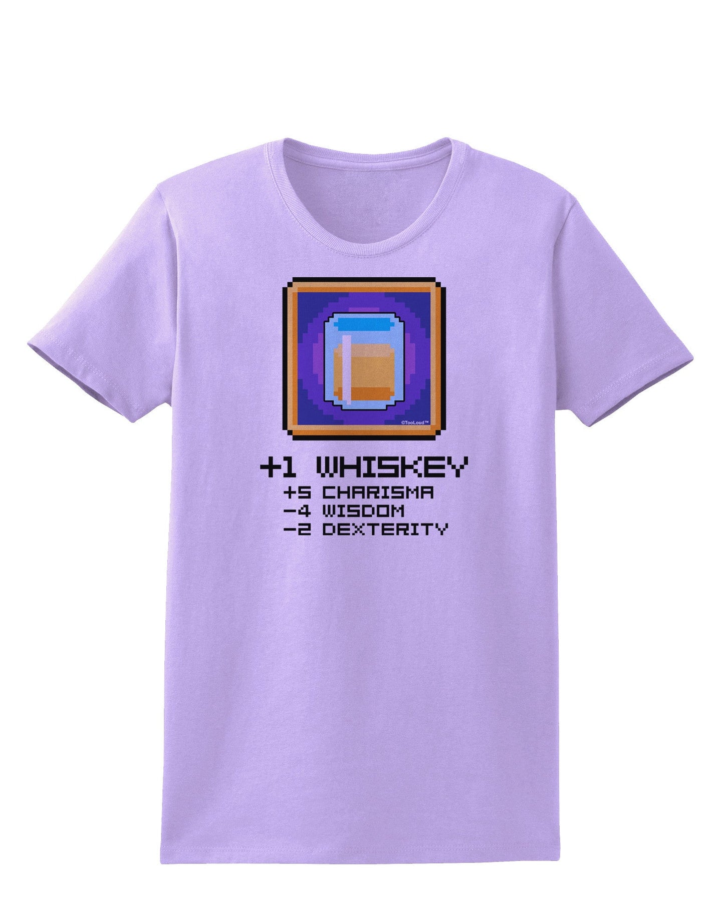 Pixel Whiskey Item Womens T-Shirt-Womens T-Shirt-TooLoud-Lavender-X-Small-Davson Sales
