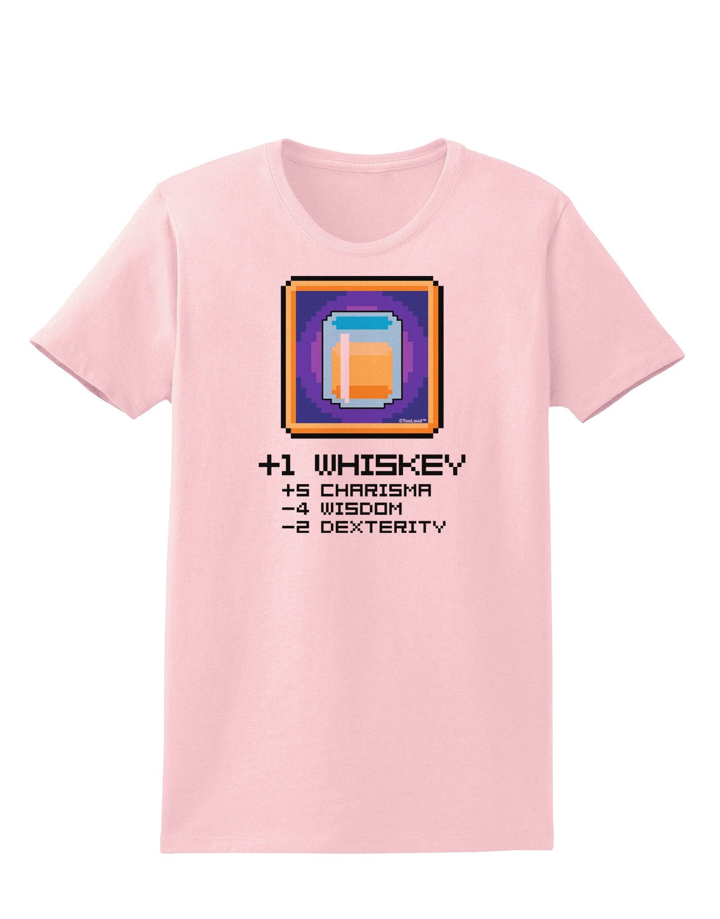 Pixel Whiskey Item Womens T-Shirt-Womens T-Shirt-TooLoud-PalePink-X-Small-Davson Sales