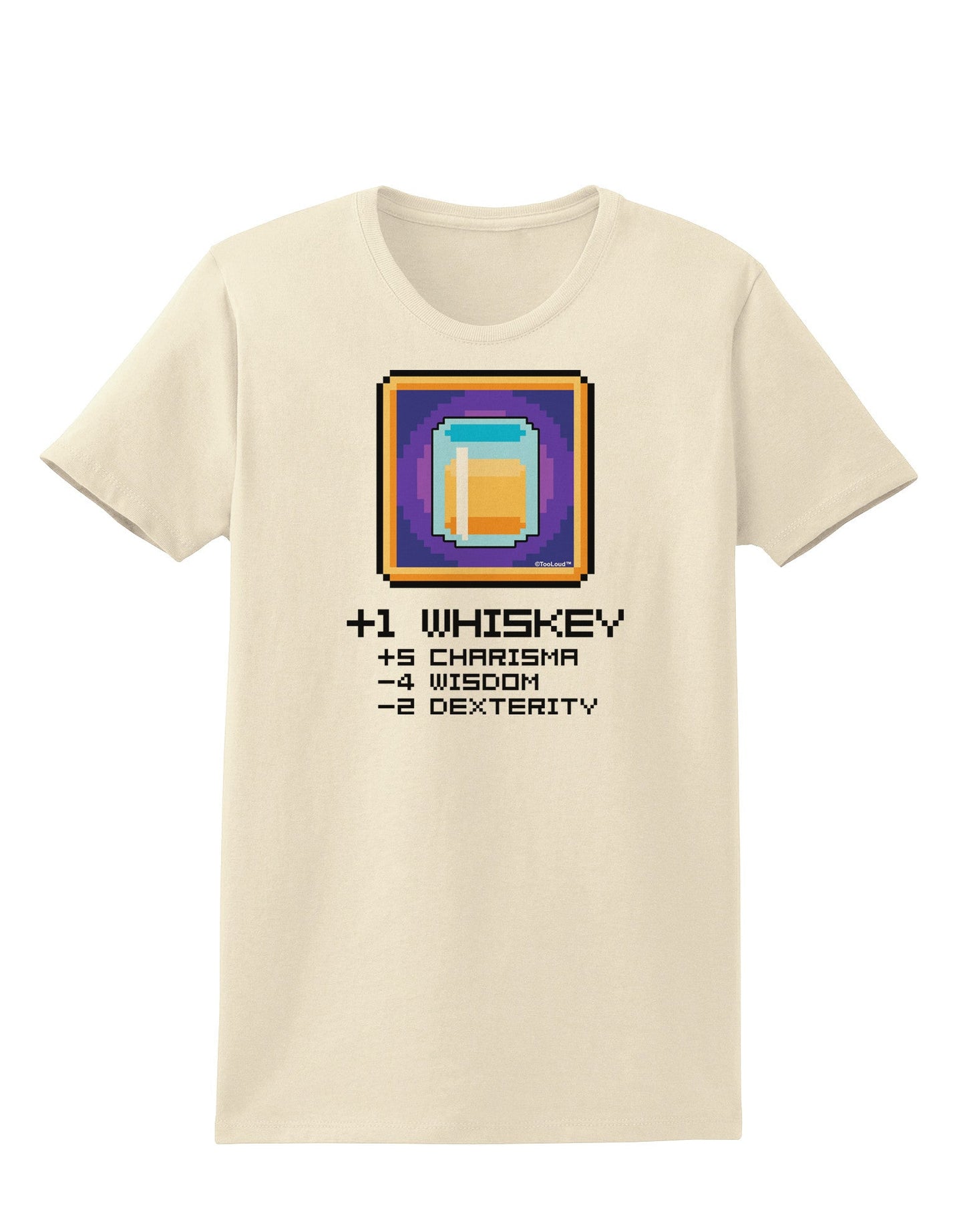Pixel Whiskey Item Womens T-Shirt-Womens T-Shirt-TooLoud-Natural-X-Small-Davson Sales