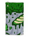 Pixel Zombie Costume Green Micro Terry Gromet Golf Towel 15 x 22 Inch All Over Print-Golf Towel-TooLoud-White-Davson Sales