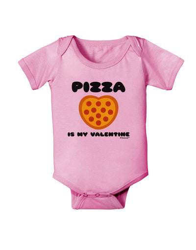 Pizza Is My Valentine Baby Romper Bodysuit by TooLoud-Baby Romper-TooLoud-Light-Pink-06-Months-Davson Sales