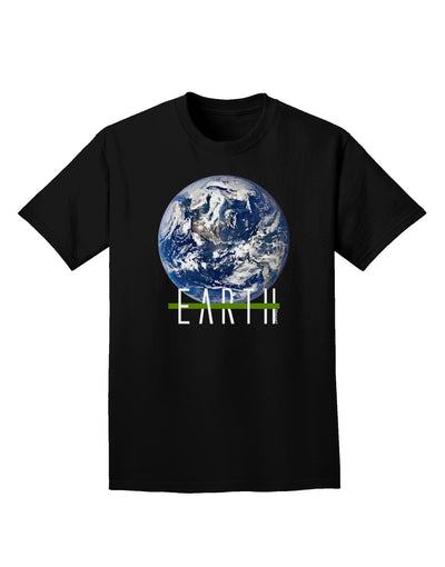 Planet Earth Text Adult Dark T-Shirt-Mens T-Shirt-TooLoud-Black-Small-Davson Sales