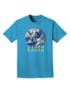Planet Earth Text Adult Dark T-Shirt-Mens T-Shirt-TooLoud-Turquoise-Small-Davson Sales