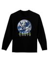 Planet Earth Text Adult Long Sleeve Dark T-Shirt-TooLoud-Black-Small-Davson Sales