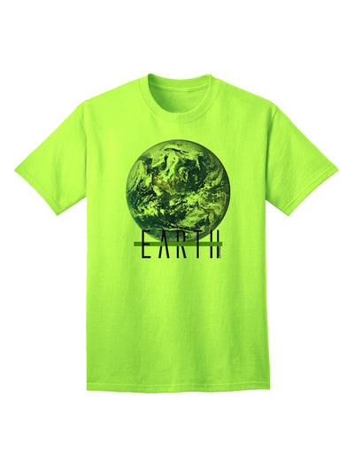 Planet Earth Text Adult T-Shirt-unisex t-shirt-TooLoud-Neon-Green-Small-Davson Sales