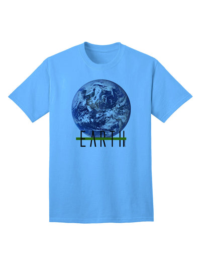 Planet Earth Text Adult T-Shirt-unisex t-shirt-TooLoud-Aquatic-Blue-Small-Davson Sales