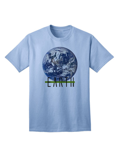 Planet Earth Text Adult T-Shirt-unisex t-shirt-TooLoud-Light-Blue-Small-Davson Sales