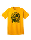 Planet Earth Text Adult T-Shirt-unisex t-shirt-TooLoud-Gold-Small-Davson Sales