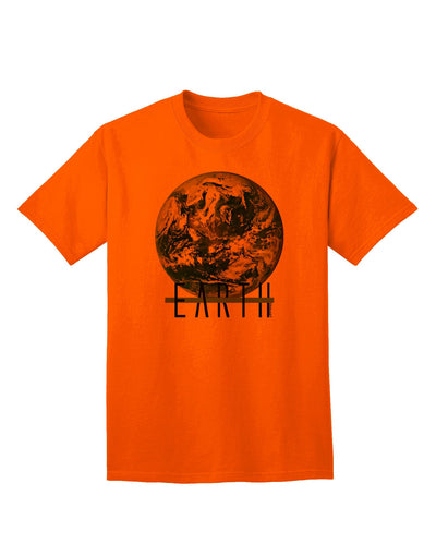 Planet Earth Text Adult T-Shirt-unisex t-shirt-TooLoud-Orange-Small-Davson Sales
