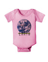 Planet Earth Text Baby Romper Bodysuit-Baby Romper-TooLoud-Pink-06-Months-Davson Sales