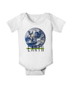 Planet Earth Text Baby Romper Bodysuit-Baby Romper-TooLoud-White-06-Months-Davson Sales