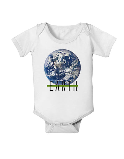 Planet Earth Text Baby Romper Bodysuit-Baby Romper-TooLoud-White-06-Months-Davson Sales