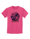 Planet Earth Text Childrens T-Shirt-Childrens T-Shirt-TooLoud-Sangria-X-Small-Davson Sales
