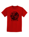 Planet Earth Text Childrens T-Shirt-Childrens T-Shirt-TooLoud-Red-X-Small-Davson Sales