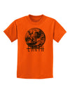 Planet Earth Text Childrens T-Shirt-Childrens T-Shirt-TooLoud-Orange-X-Small-Davson Sales