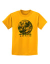 Planet Earth Text Childrens T-Shirt-Childrens T-Shirt-TooLoud-Gold-X-Small-Davson Sales