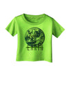 Planet Earth Text Infant T-Shirt-Infant T-Shirt-TooLoud-Lime-Green-06-Months-Davson Sales