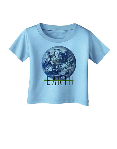 Planet Earth Text Infant T-Shirt-Infant T-Shirt-TooLoud-Aquatic-Blue-06-Months-Davson Sales