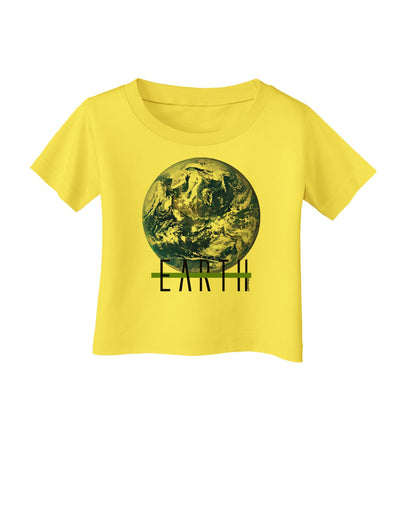 Planet Earth Text Infant T-Shirt-Infant T-Shirt-TooLoud-Yellow-06-Months-Davson Sales