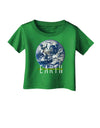 Planet Earth Text Infant T-Shirt Dark-Infant T-Shirt-TooLoud-Clover-Green-06-Months-Davson Sales