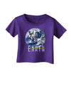 Planet Earth Text Infant T-Shirt Dark-Infant T-Shirt-TooLoud-Purple-06-Months-Davson Sales