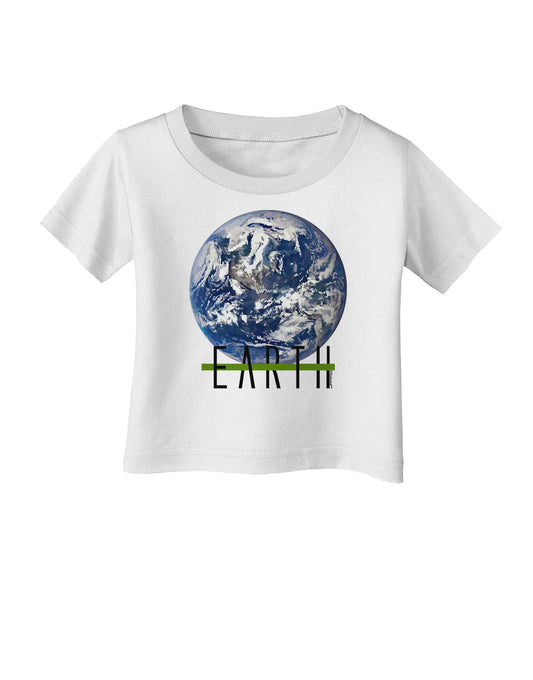 Planet Earth Text Infant T-Shirt-Infant T-Shirt-TooLoud-White-06-Months-Davson Sales