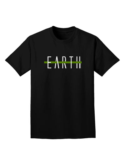 Planet Earth Text Only Adult Dark T-Shirt-Mens T-Shirt-TooLoud-Black-Small-Davson Sales