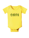 Planet Earth Text Only Baby Romper Bodysuit-Baby Romper-TooLoud-Yellow-06-Months-Davson Sales