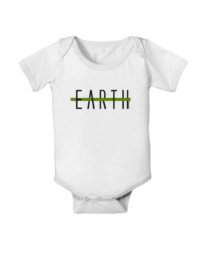 Planet Earth Text Only Baby Romper Bodysuit-Baby Romper-TooLoud-White-06-Months-Davson Sales