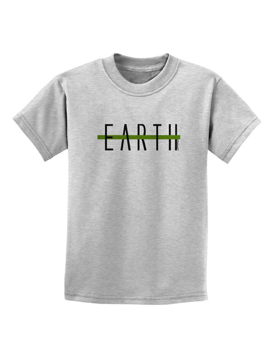 Planet Earth Text Only Childrens T-Shirt-Childrens T-Shirt-TooLoud-AshGray-X-Small-Davson Sales