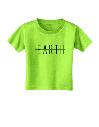 Planet Earth Text Only Toddler T-Shirt-Toddler T-Shirt-TooLoud-Lime-Green-2T-Davson Sales