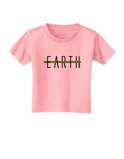 Planet Earth Text Only Toddler T-Shirt-Toddler T-Shirt-TooLoud-Candy-Pink-2T-Davson Sales