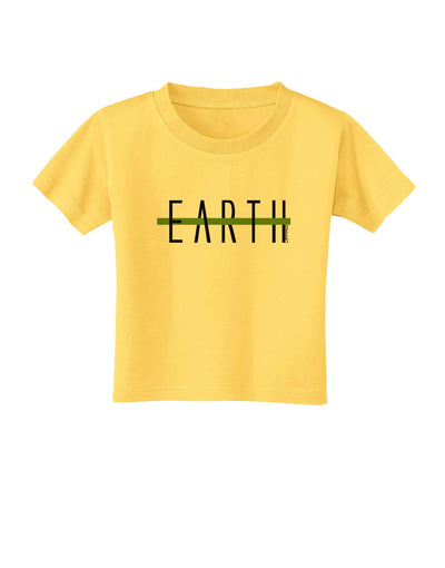 Planet Earth Text Only Toddler T-Shirt-Toddler T-Shirt-TooLoud-Yellow-2T-Davson Sales