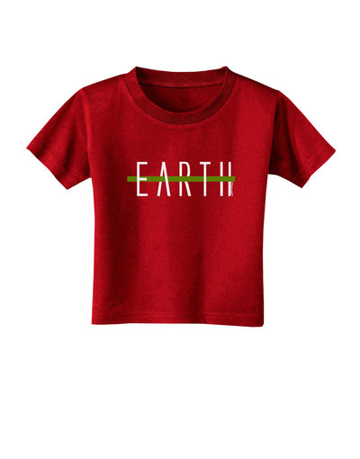 Planet Earth Text Only Toddler T-Shirt Dark-Toddler T-Shirt-TooLoud-Red-2T-Davson Sales