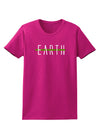 Planet Earth Text Only Womens Dark T-Shirt-TooLoud-Hot-Pink-Small-Davson Sales