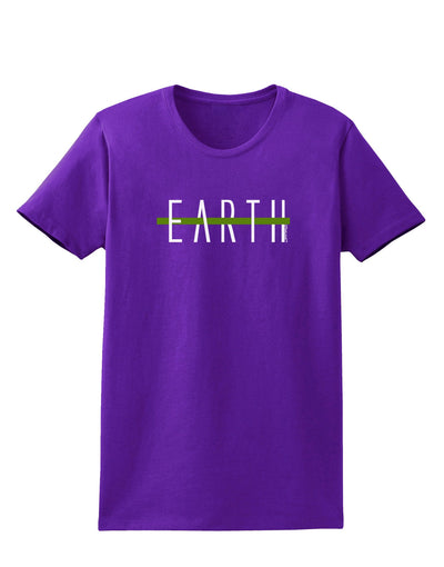 Planet Earth Text Only Womens Dark T-Shirt-TooLoud-Purple-X-Small-Davson Sales