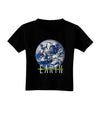 Planet Earth Text Toddler T-Shirt Dark-Toddler T-Shirt-TooLoud-Black-2T-Davson Sales