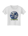 Planet Earth Text Toddler T-Shirt-Toddler T-Shirt-TooLoud-White-2T-Davson Sales