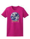 Planet Earth Text Womens Dark T-Shirt-TooLoud-Hot-Pink-Small-Davson Sales