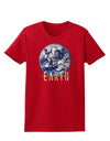 Planet Earth Text Womens Dark T-Shirt-TooLoud-Red-X-Small-Davson Sales