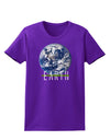 Planet Earth Text Womens Dark T-Shirt-TooLoud-Purple-X-Small-Davson Sales