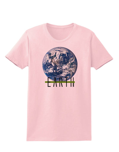 Planet Earth Text Womens T-Shirt-Womens T-Shirt-TooLoud-PalePink-X-Small-Davson Sales