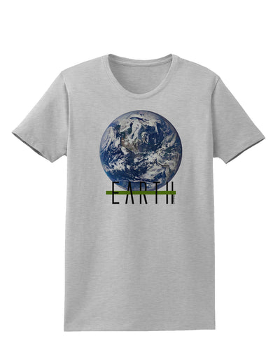 Planet Earth Text Womens T-Shirt-Womens T-Shirt-TooLoud-AshGray-X-Small-Davson Sales