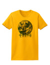 Planet Earth Text Womens T-Shirt-Womens T-Shirt-TooLoud-Gold-X-Small-Davson Sales