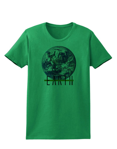 Planet Earth Text Womens T-Shirt-Womens T-Shirt-TooLoud-Kelly-Green-X-Small-Davson Sales