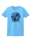 Planet Earth Text Womens T-Shirt-Womens T-Shirt-TooLoud-Aquatic-Blue-X-Small-Davson Sales