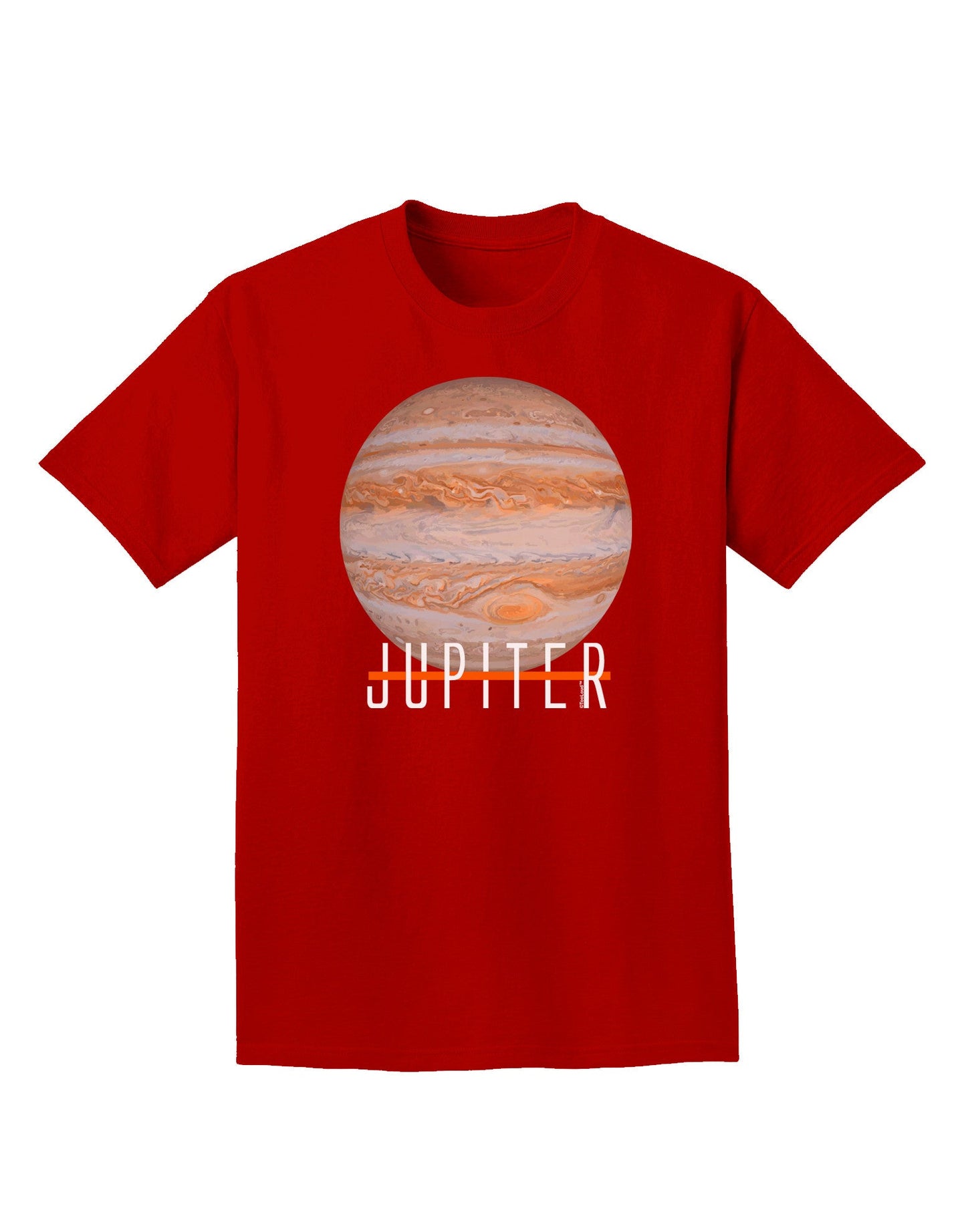 Planet Jupiter Earth Text Adult Dark T-Shirt-Mens T-Shirt-TooLoud-Red-Small-Davson Sales