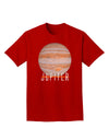 Planet Jupiter Earth Text Adult Dark T-Shirt-Mens T-Shirt-TooLoud-Red-Small-Davson Sales