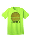 Planet Jupiter Earth Text Adult T-Shirt-unisex t-shirt-TooLoud-Neon-Green-Small-Davson Sales